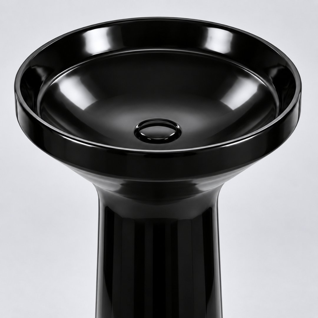 MILANIUM - BLACK One Piece Basin Wash Basin - My Home Studio